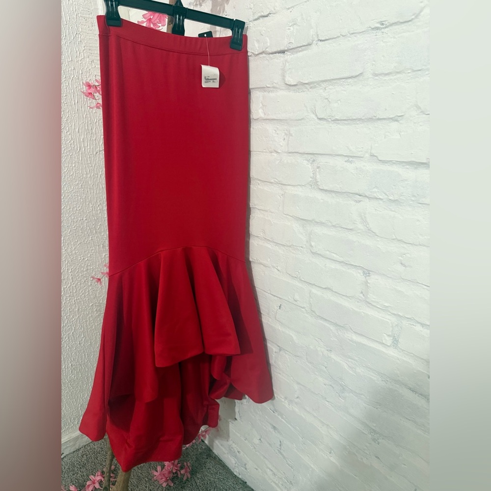 Women's Red Ruffle-Hem dress/skirt